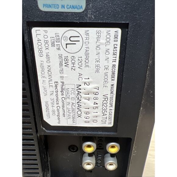 Magnavox VCR VR2032AT01 Player VHS Cassette Player No Remote working perfectly - Picture 9 of 11